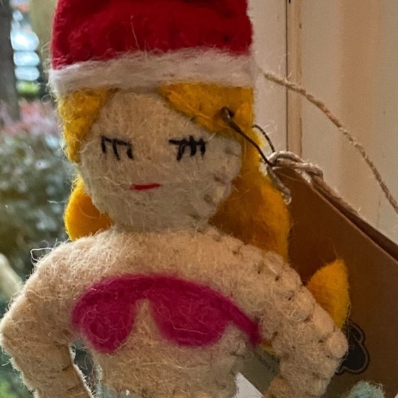 Mud Pie Felted Sea Christmas Wine Stopper - Picture 3 of 6